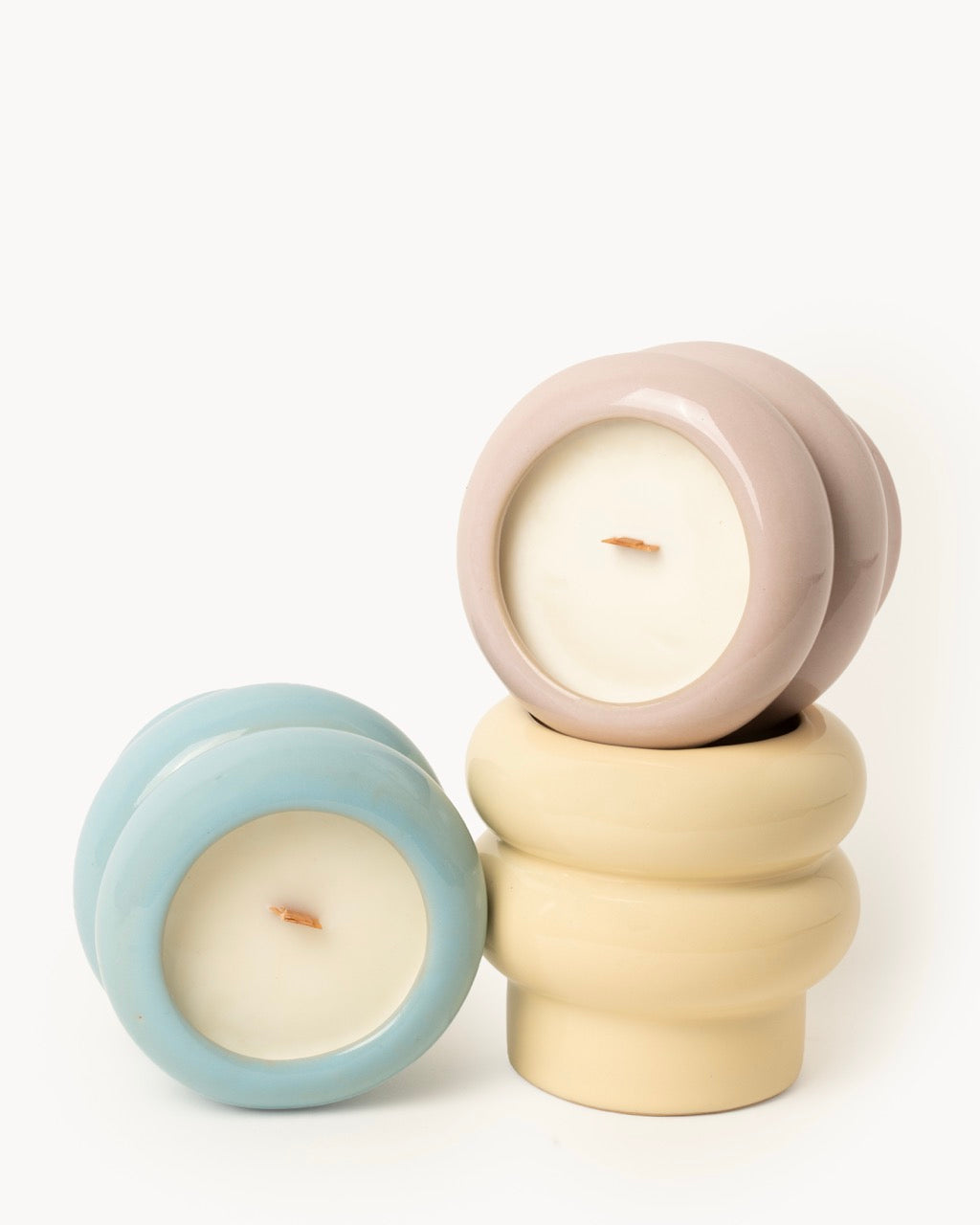 Ripple Scented Wax Candle - Talc - 240g