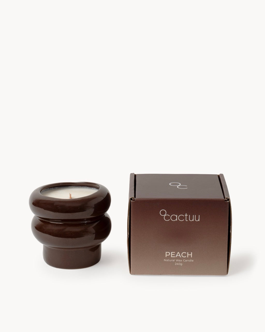 Ripple Scented Wax Candle - Peach - 240g