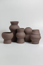 Vase émaillé Noachis - Marron