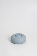 Duo Modular candle holder in light blue, consisting of two individual pieces that can be arranged together or separately, providing customizable decoration options. Handmade in Portugal
