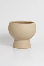 Holden in cream, ceramic vase with a textured, earthy surface, handmade in Portugal. Perfect for displaying flowers or as a unique decorative vase in modern interiors.