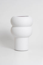 Ripple large in white, ceramic with a minimalist design, handmade in Portugal. Ideal for displaying flowers or as a standalone decorative vase.