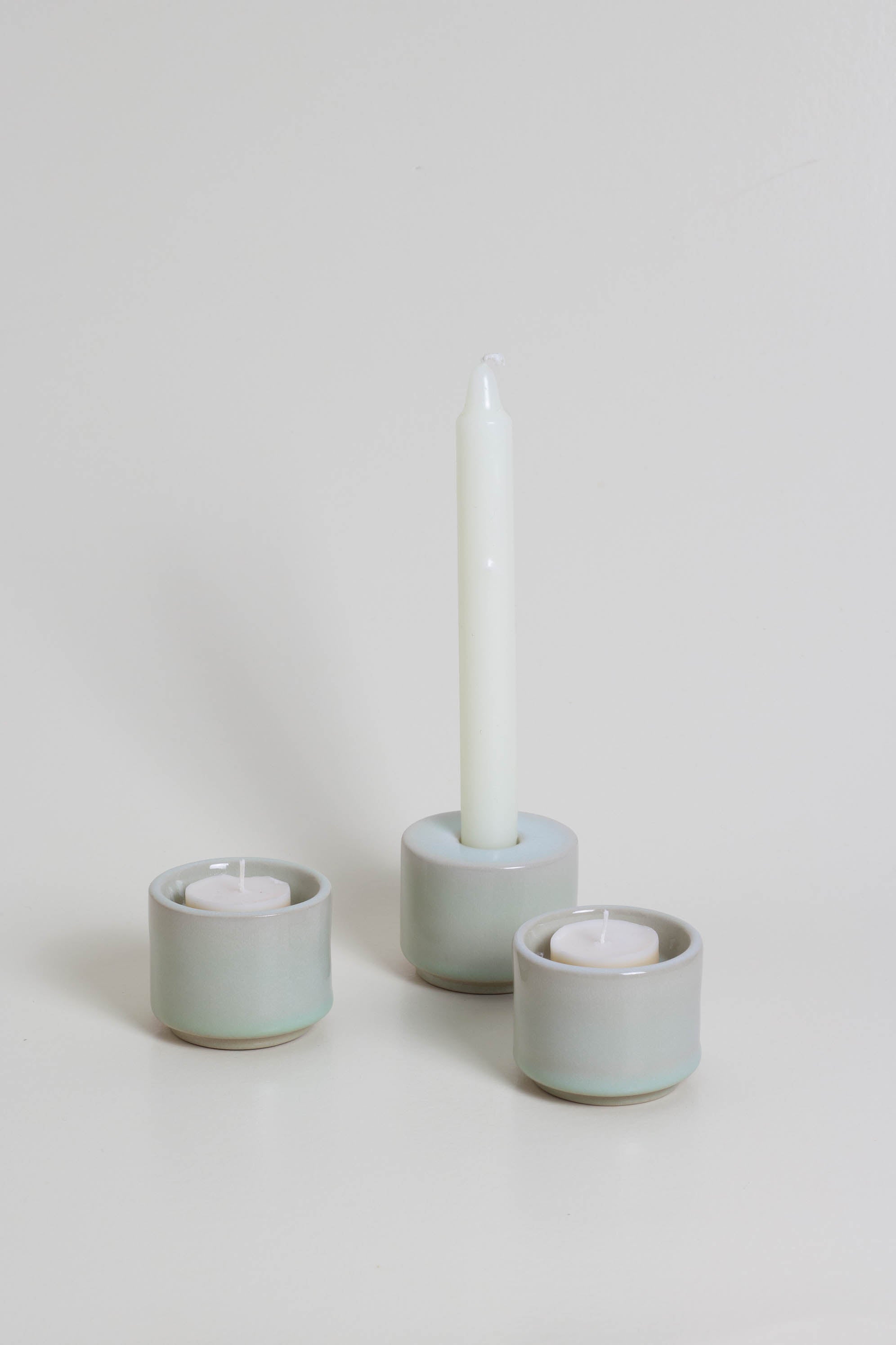 Modular Sand Glazed Candle Holder
