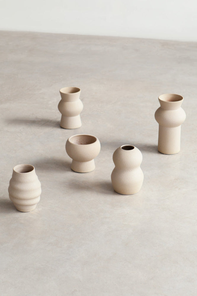 Aonia Glazed Vase - Cream