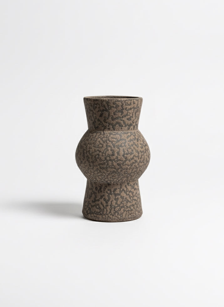 Melas Glazed Vase - Brown