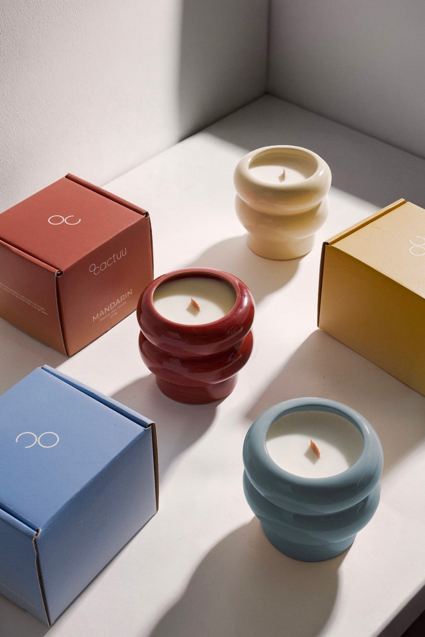 Ripple Scented Wax Candle - Mandarin - 240g