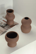 Palus Glazed Vase - Brown