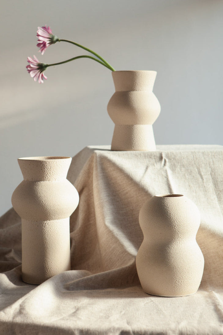 Palus Glazed Vase - Cream