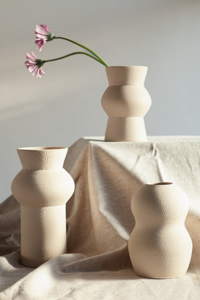 Noachis Glazed Vase - Cream