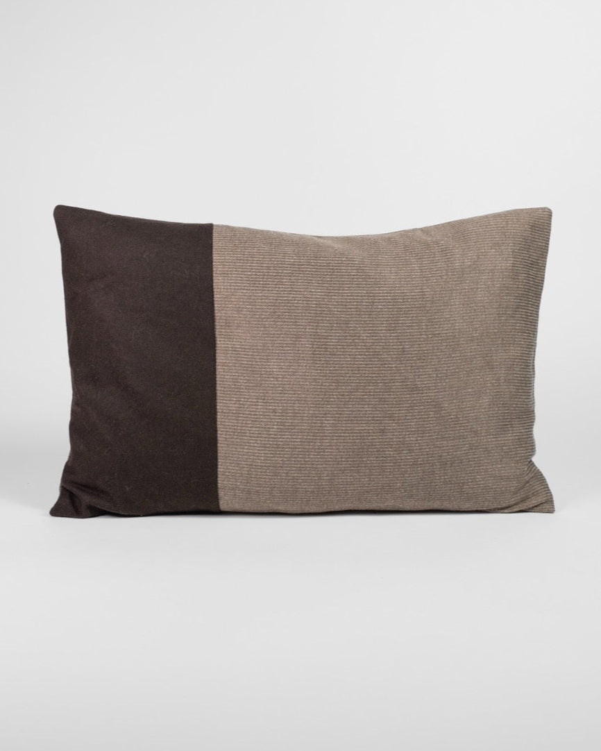 Neutral Block Wool Cushion Cover